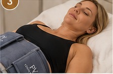 Client relaxing during a treatment session